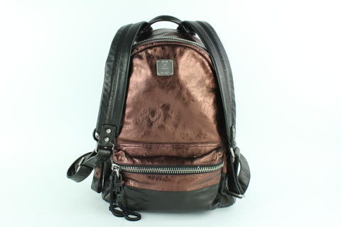 MCM Bronze Copper Tumbler Colorblock Leather Backpack 15MCZ0130