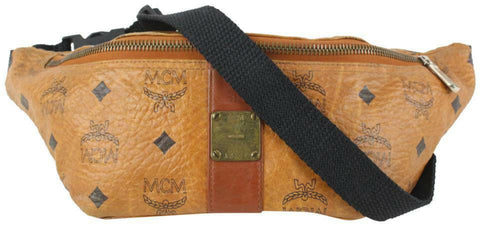 MCM Cognac Monogram Visetos Bum Bag Belt Bag Fanny Pack 24MCM26a