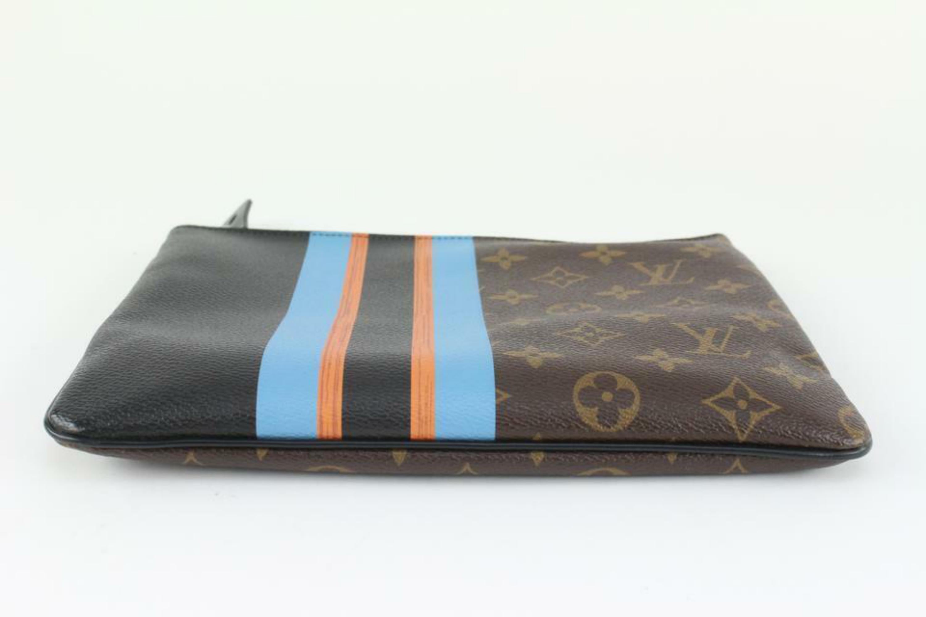 LOUIS VUITTON MONOGRAM STRIPE POCHETTE PLATE MM ZIP POUCH for sale at  auction on 20th February