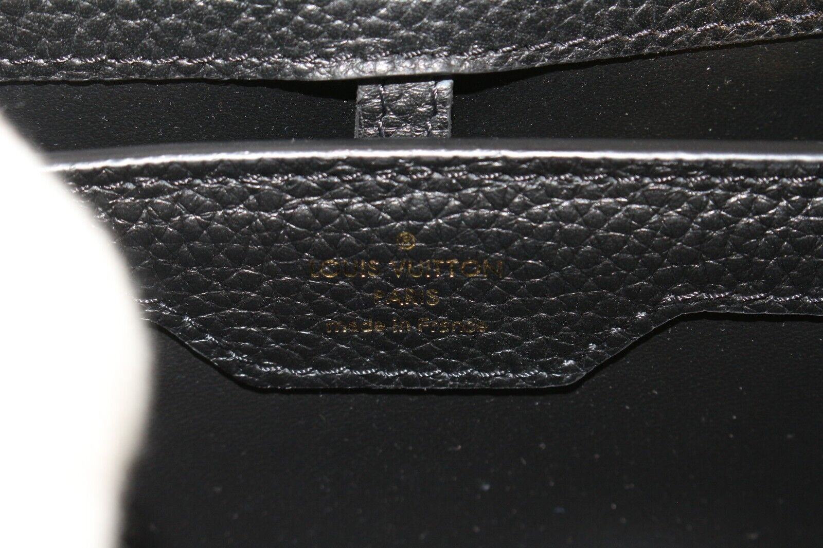 Louis Vuitton Black Taurillon Leather Metallic Flower Embellished