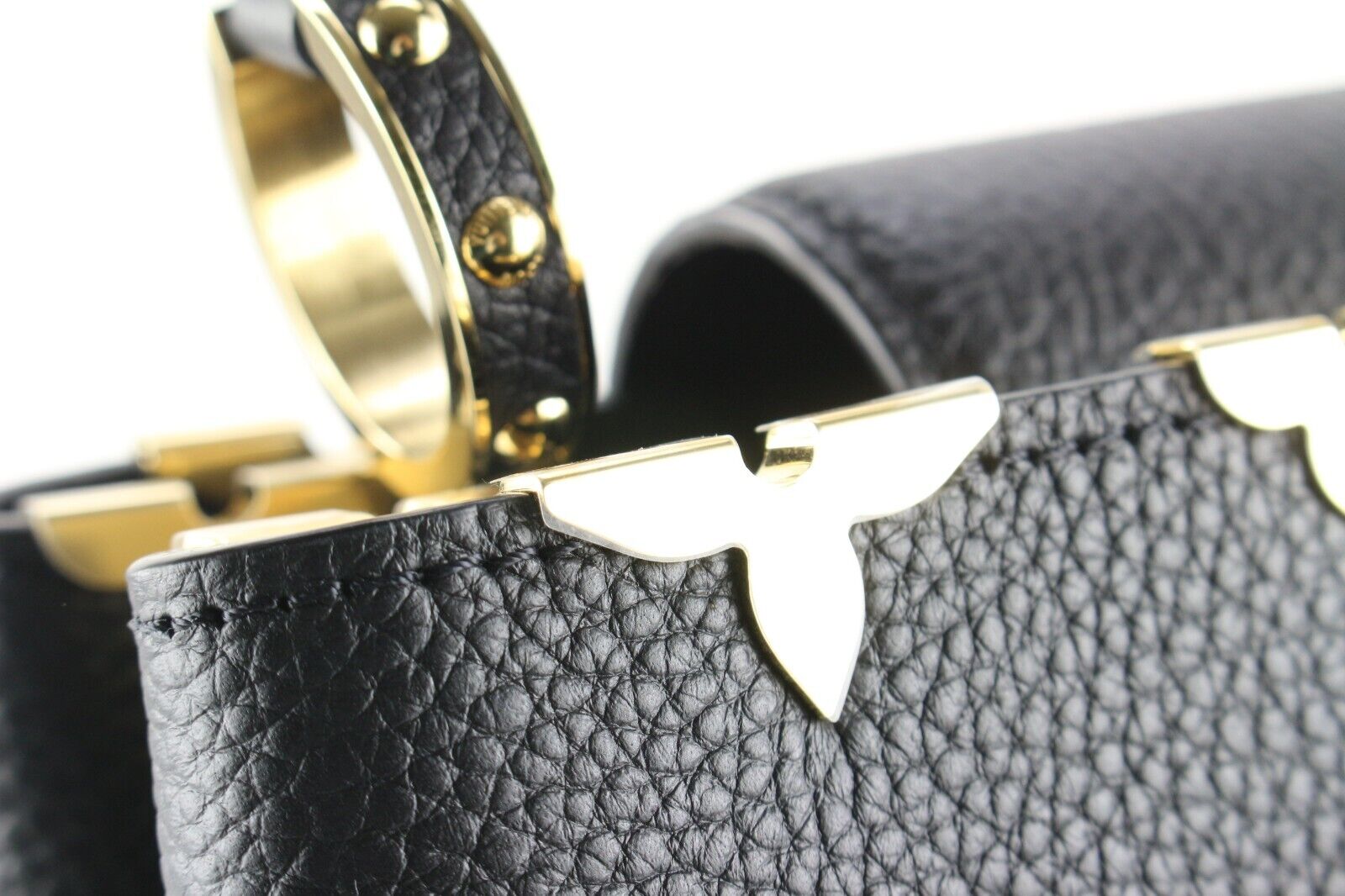 Louis Vuitton Black Taurillon Leather Flower Crown Capucines PM w/ STTAP 2L0215
