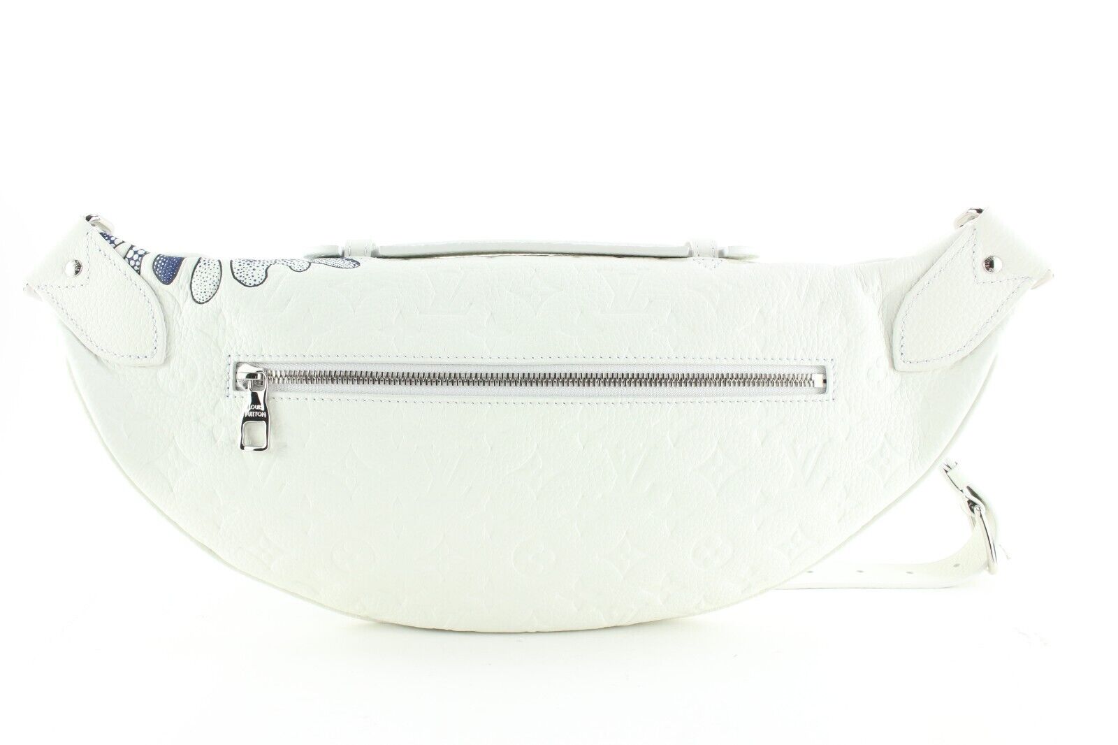 Louis Vuitton Kusama White Taurillon Leather Maxi Bumbag 3L0215