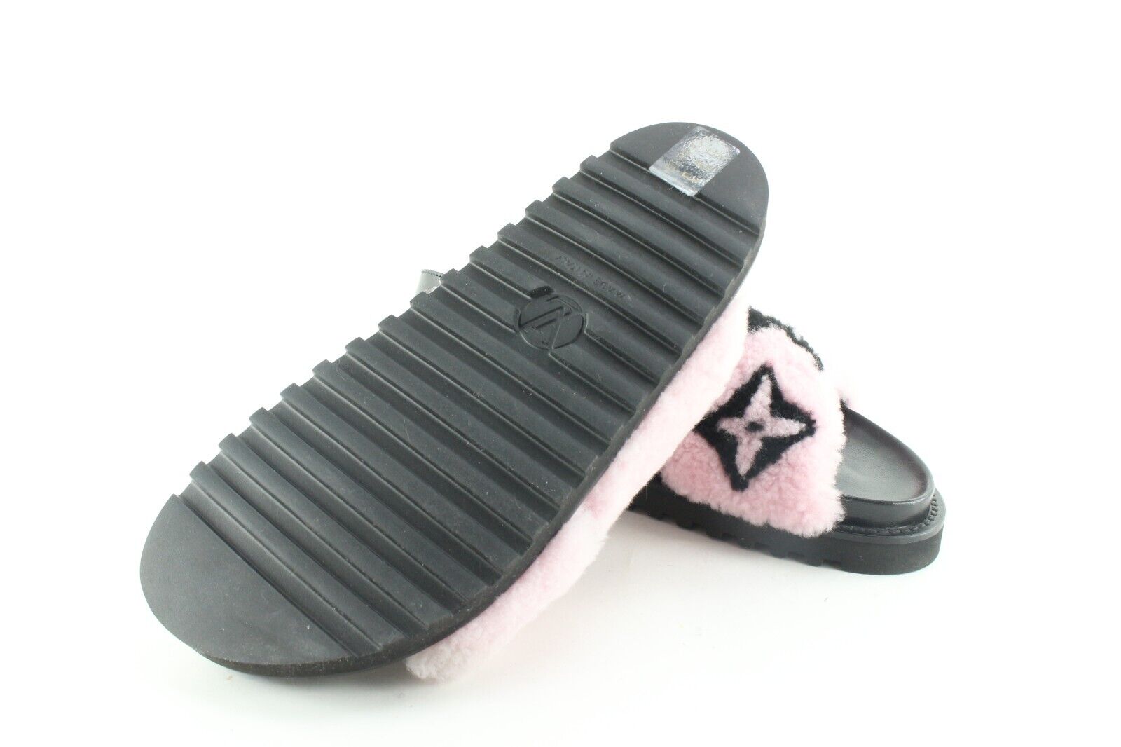 Louis Vuitton Women's Paseo Comfort Slide Slingback Sandals Shearling with  Leather Pink 2314321