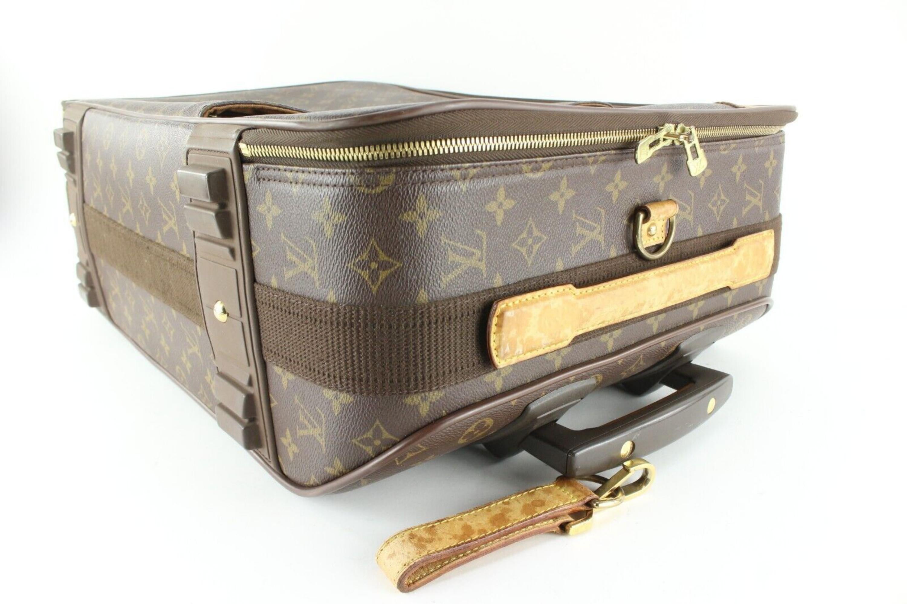 Authentic LOUIS VUITTON Pegase 55 Monogram Canvas Travel Rolling Suitcase  #51353