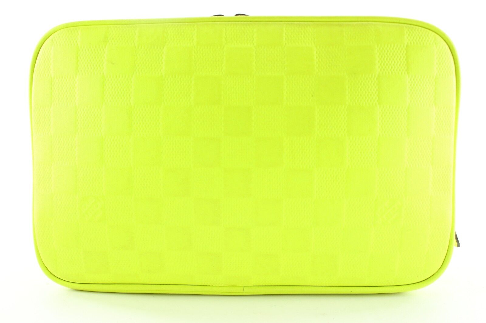 Louis Vuitton Neon Green Damier Infini Leather Trousse Cosmetic