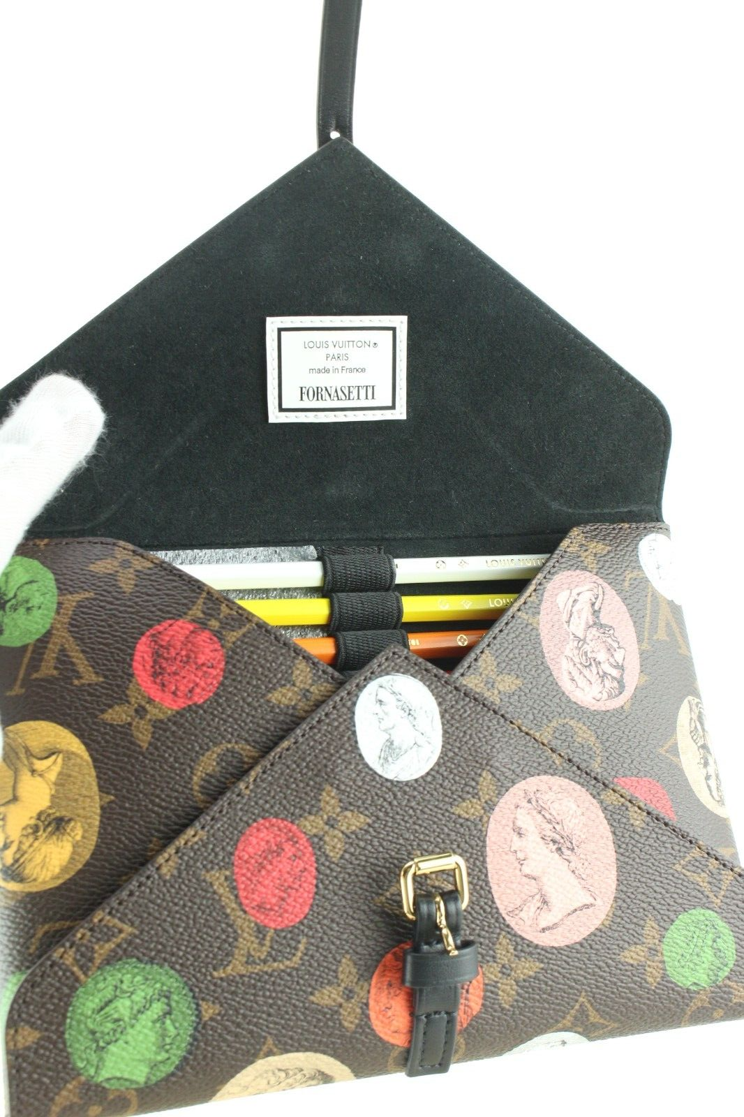 Fornasetti Colored Pencil Pouch at 1stDibs  fornasetti color pouch, lv  color pencil, fornasetti pencil holder