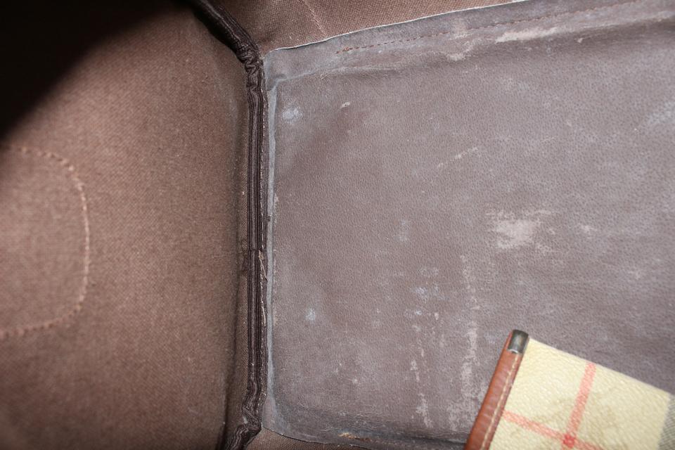 Burberry Haymarket Boston Brown Leather Nova Check Duffle Bag – The Closet  New York