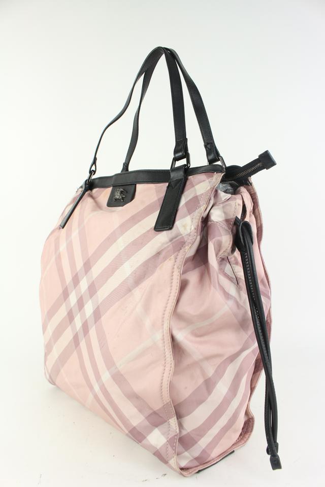 BURBERRY London Nova Check Tote Bag Pale Pink