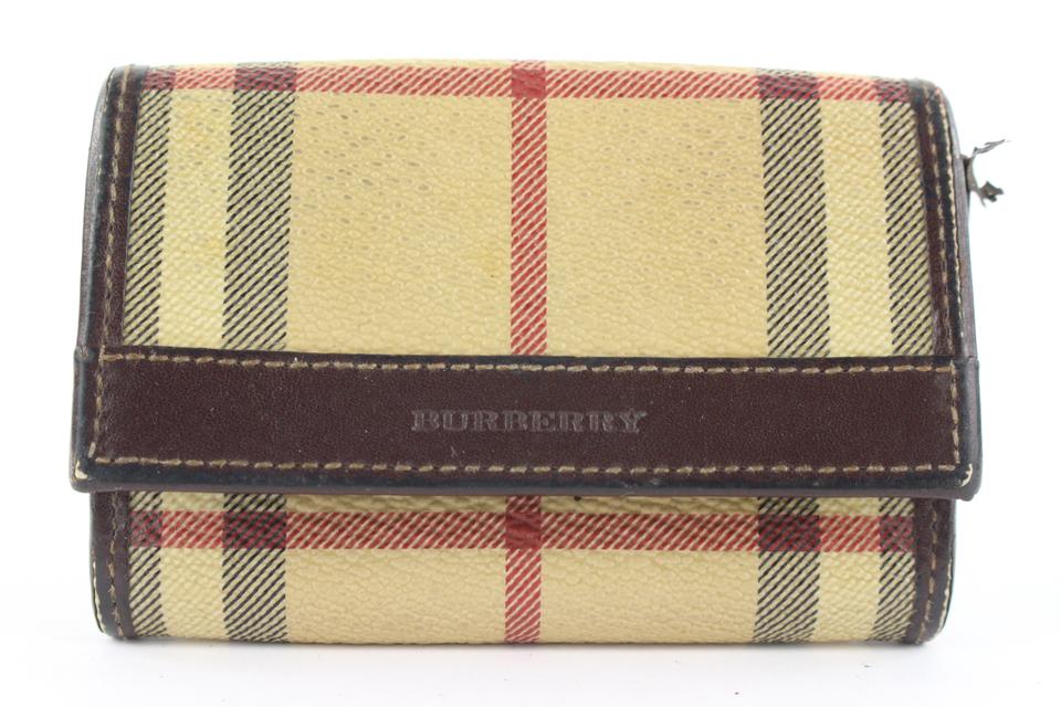 BURBERRY Long Wallet Zip Nova Plaid Beige Accessory for Unisex from Japan  Used