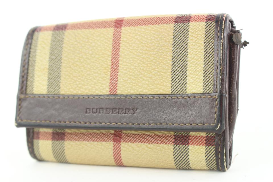Burberry Nova Check Leather ID Card Case Holder Wallet Authenticated W/ COA