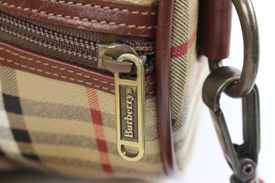Burberry Travel Bag Canvas Leather Nova Check