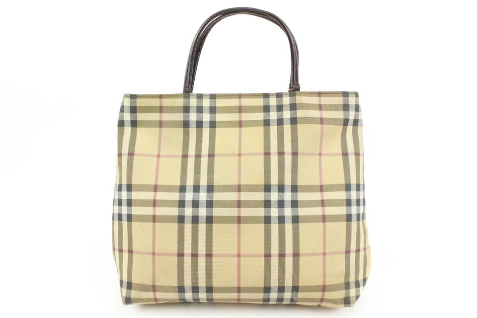 Burberry Inspired Canvas Tote Bag
