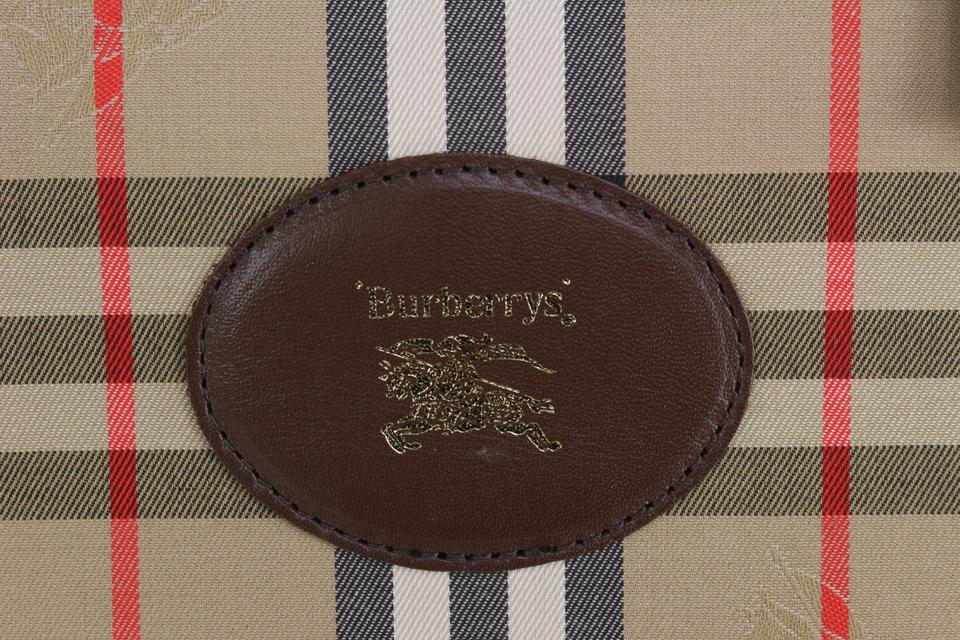 Burberrys Beige x Brown Nova Check Garment Bag 826bur74
