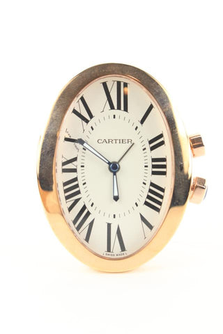 Cartier Ref 3111 18k Rose Gold Plated BaignoireTravel Alarm Clock Watch 147ct2