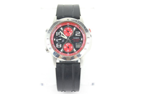 Casio Men's Black x Red WVQ-550 Edifice Waveceptor Watch 94ca127