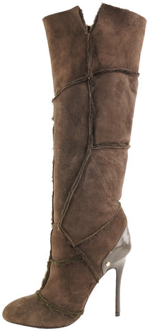 Cesare Paciotti Sz 37 Shearling Knee High Boots 510pac35