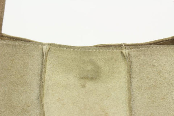 Vintage Chanel Patchwork Suede Green+ Tote Shoulder Bag