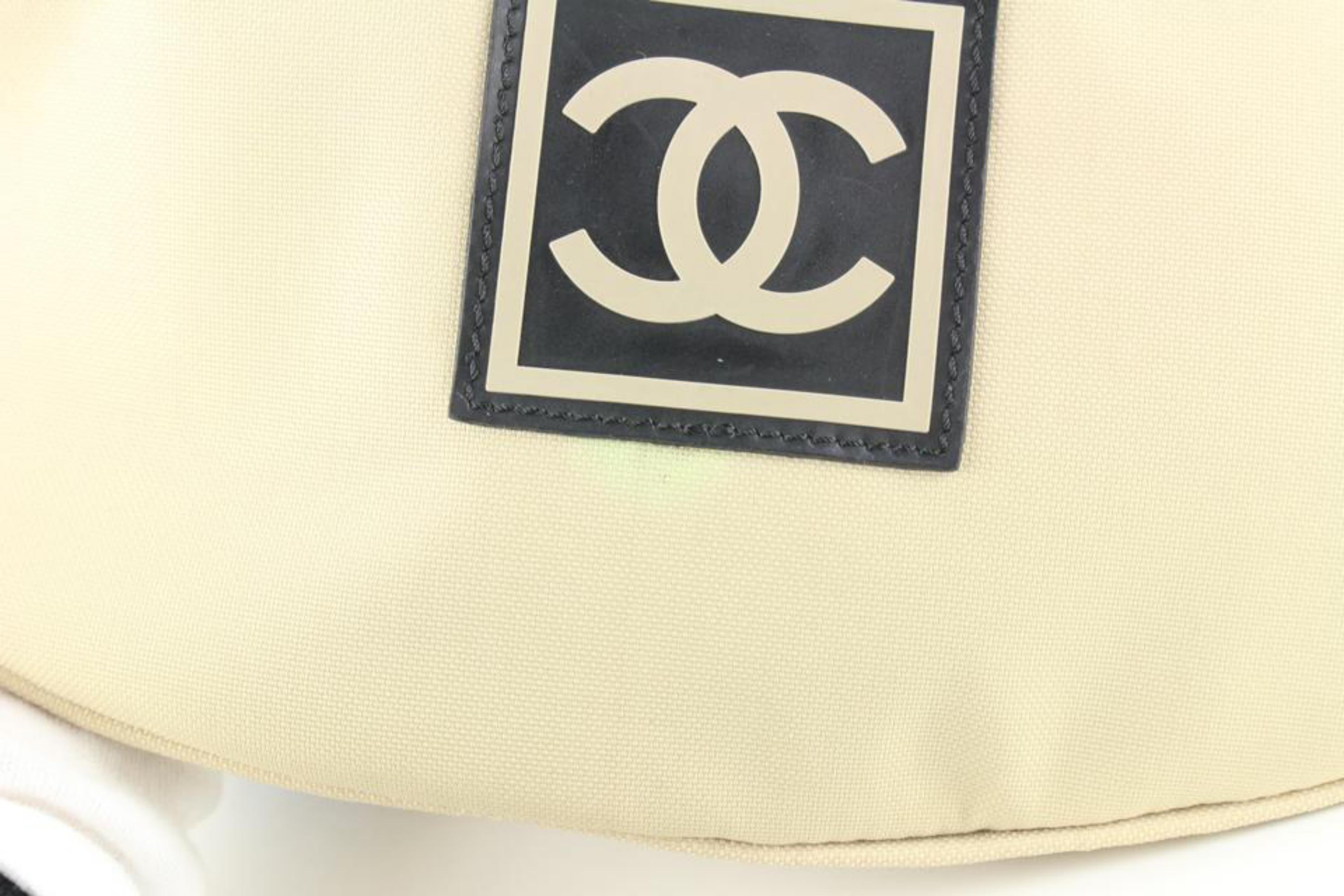 Chanel Beige CC Logo Sports Sling Banana Bum Bag 2C1027