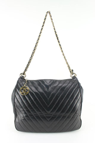 Chanel Quilted Chevron Lambskin Chain Shoulder Bag 60ck816s