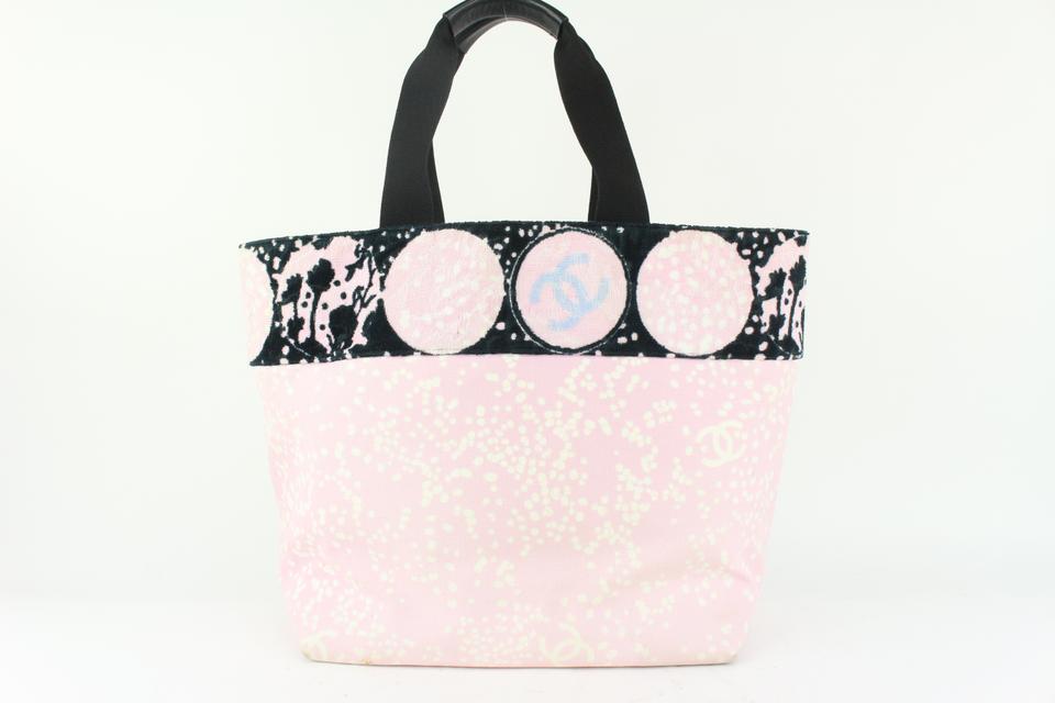 Chanel Pink High Summer Canvas Tote Bag Black Cloth Cloth ref.273664 - Joli  Closet