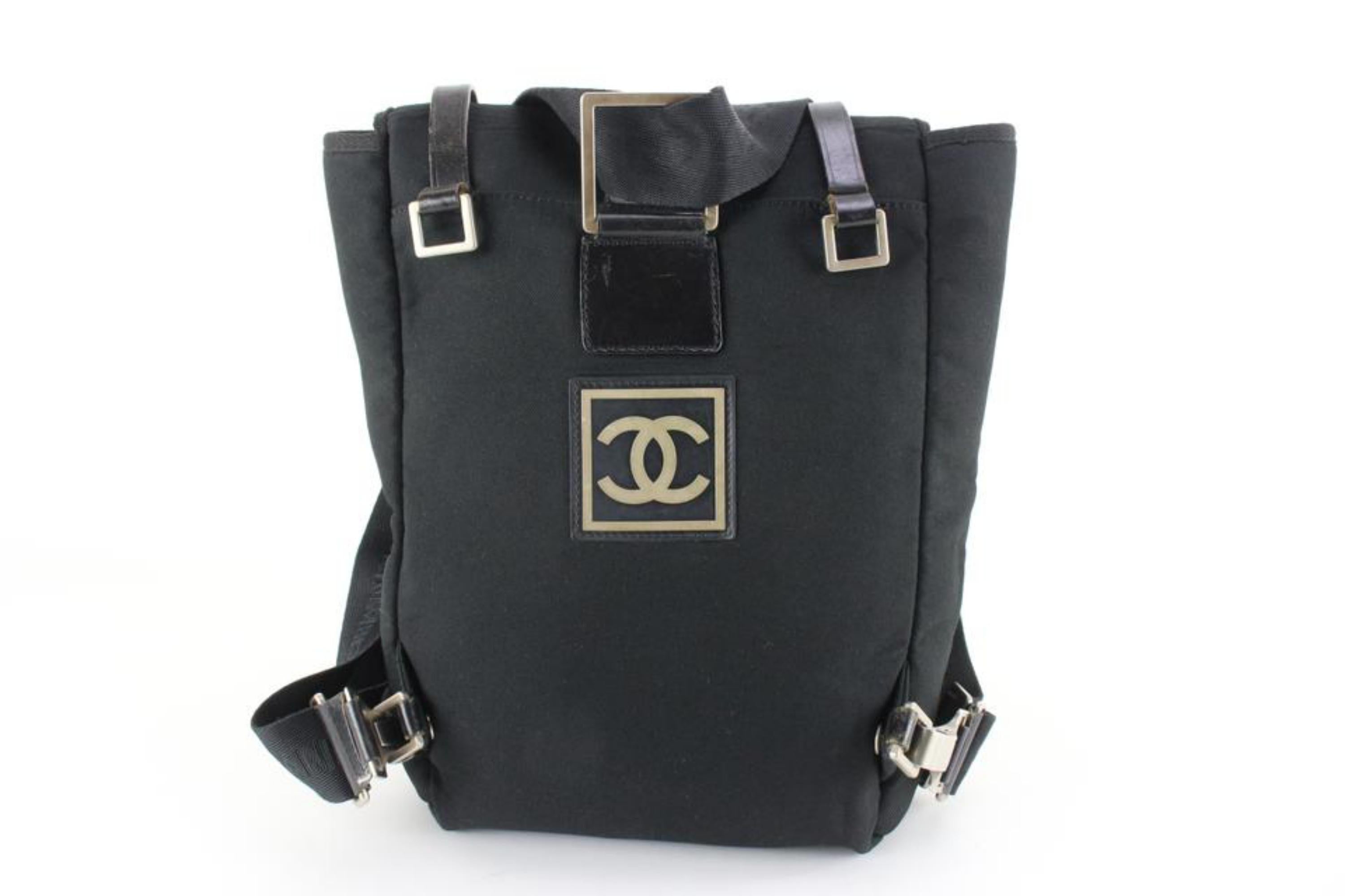 chanel vip gift bag leather backpack Chanel Rare Sports CC Logo Parachute Backpack Convertible Sling Bag 93cc826s