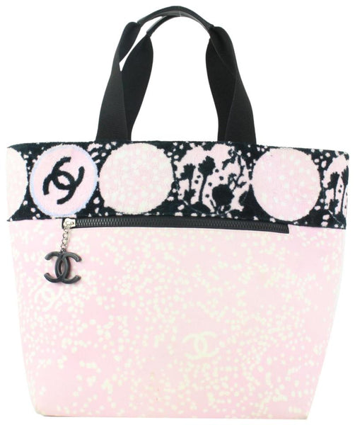 Chanel Terry Cloth CC Tote - Pink Totes, Handbags - CHA966667