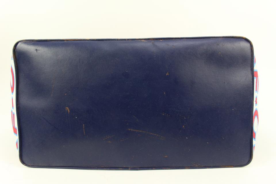 Chanel Vintage Rare Surf Sport Blue White Red Canvas Shoulder Bag