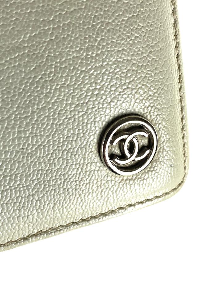 Chanel Beige CC Logo Long Bifold Flap Wallet 857664