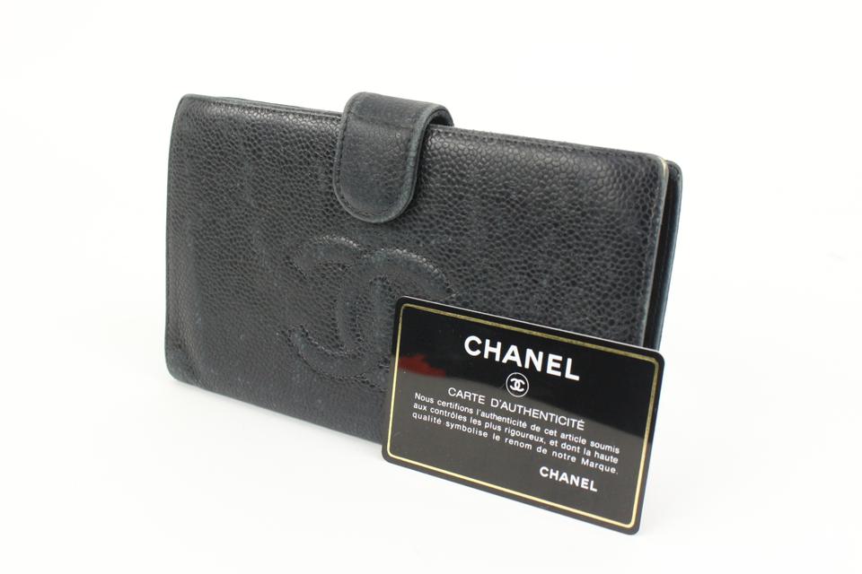 Chanel Black Caviar Timeless French Wallet, myGemma