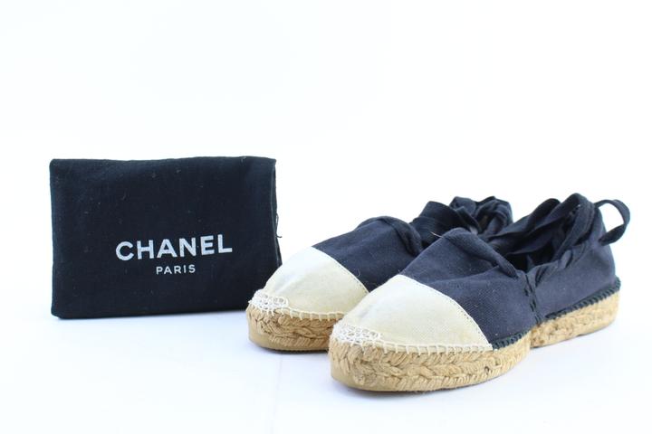 CHANEL, Shoes, Chanel Canvas Espadrilles 38
