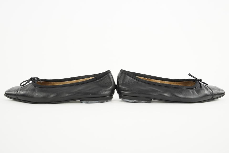 Chanel Size 38.5 Black CC Ballerina Flats 442ccs32, Men's