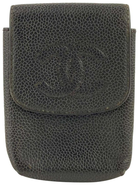 Chanel Black Caviar Leather Mobile or Cigarette Case 41C1117
