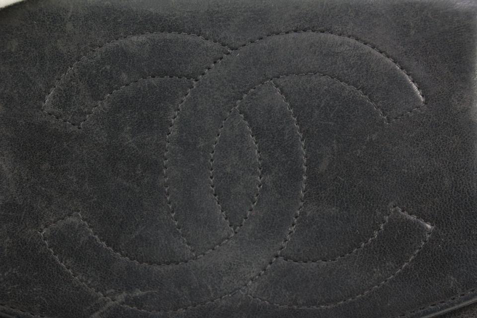 Chanel Black Lambskin CC Logo Coin Purse Change Pouch Wallet