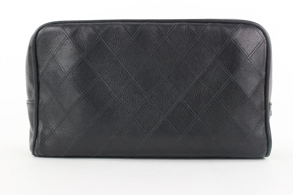 CHANEL Caviar Quilted Small Curvy Pouch Cosmetic Case Light
