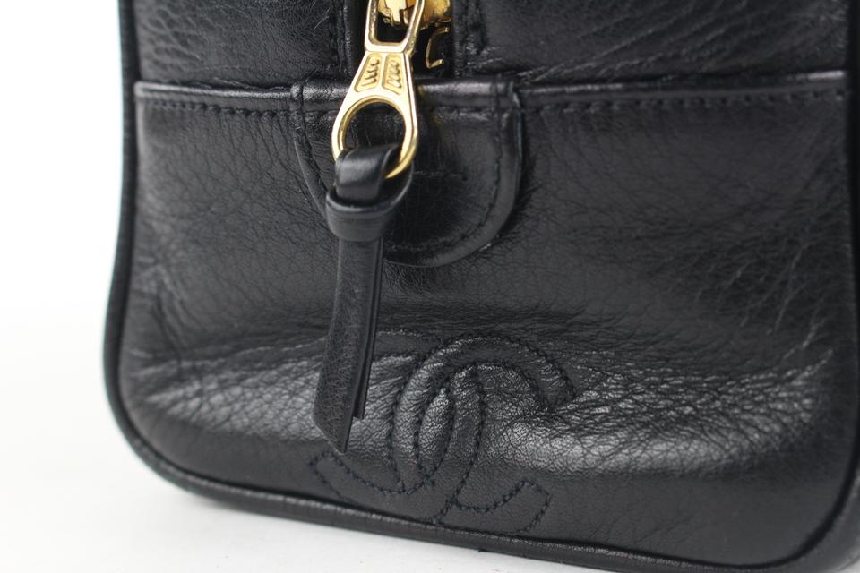 Chanel Black Quilted Lambskin Toiletry Pouch Cosmetic Bag 295cas513 –  Bagriculture