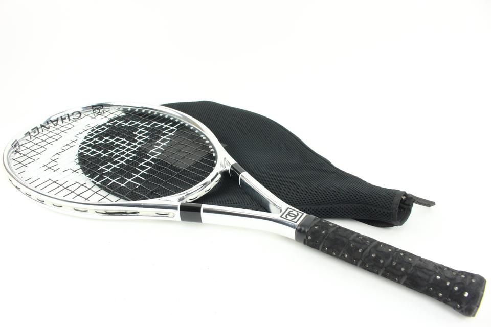 Chanel Rare CC Logo Tennis Racquet Sports Racket with Carrying Case s210ck65