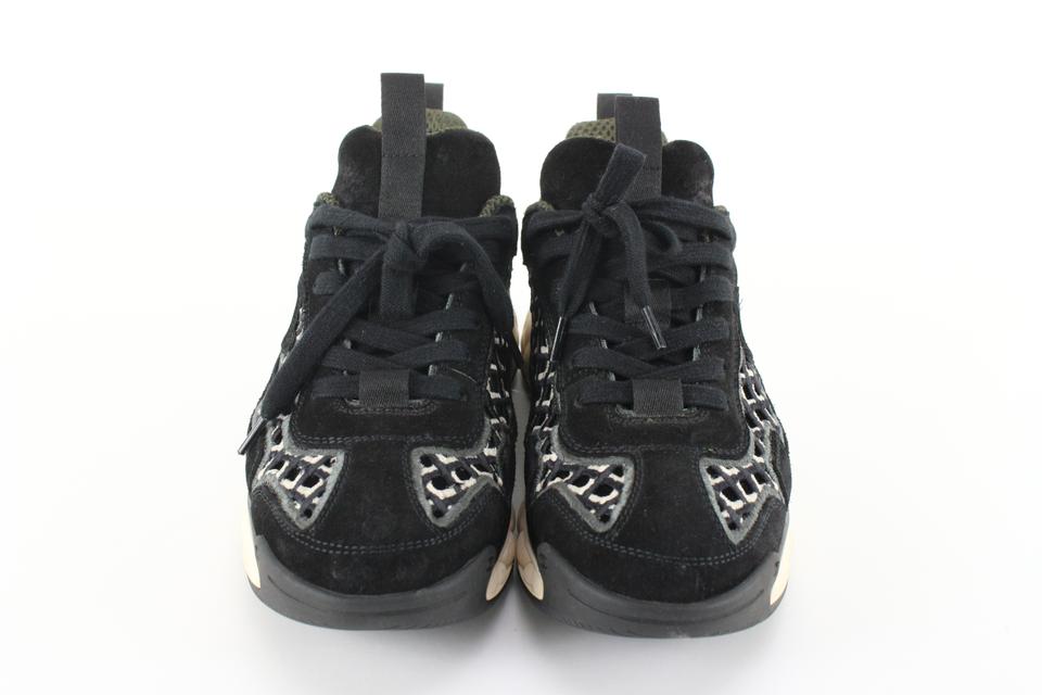 Chanel Suede Calfskin CC Logo Sneakers Size 6