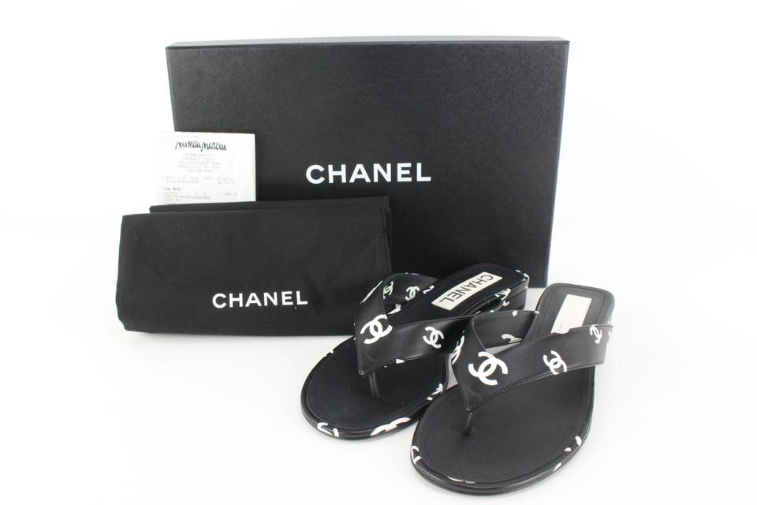 CHANEL, Shoes, Chanel Sandals Black Size 39