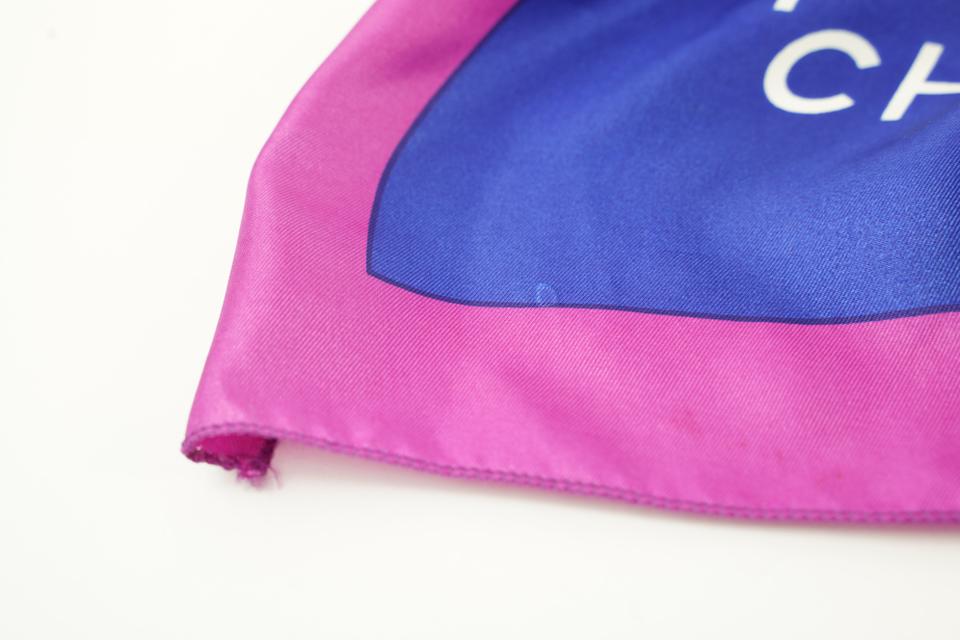 Chanel Blue x Pink Silk Quilted Classic Flap Silk Scarf 703cks319 –  Bagriculture