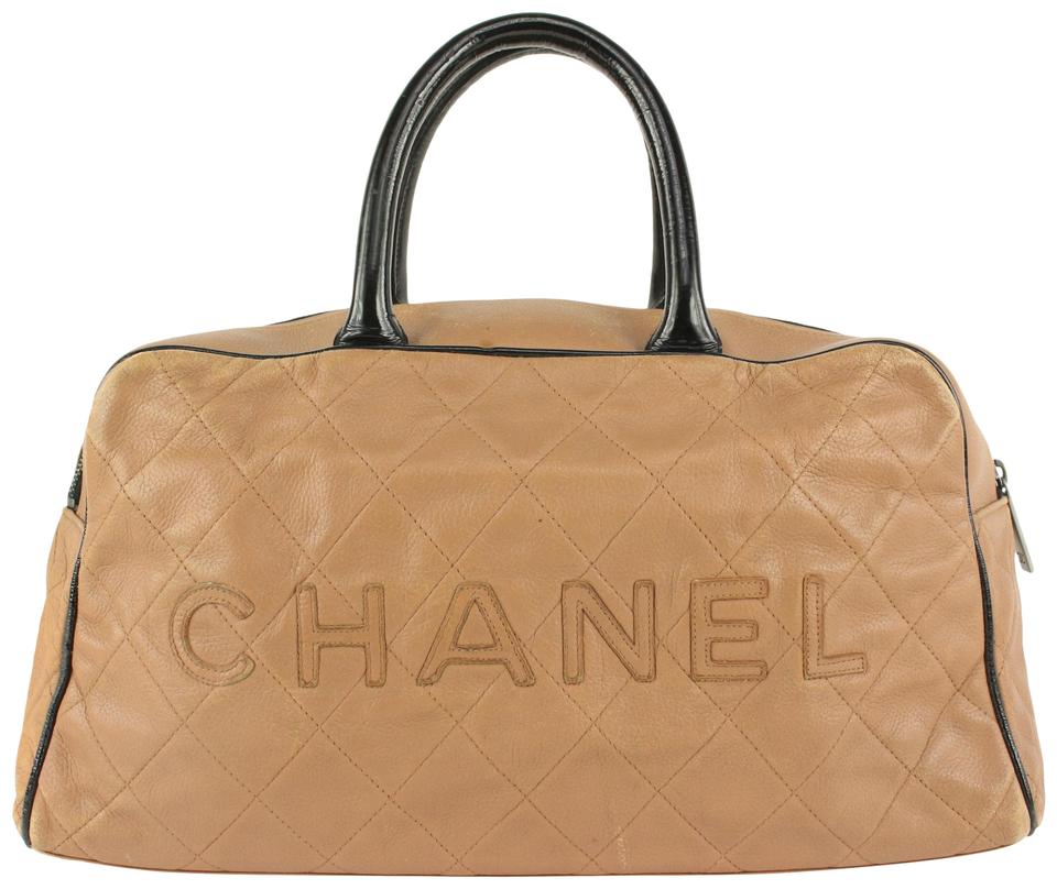 Chanel Black x Blush Pink Caviar Leather Bowler Boston Bag 1115c6