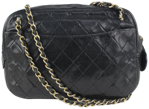 quilting chanel black purse
