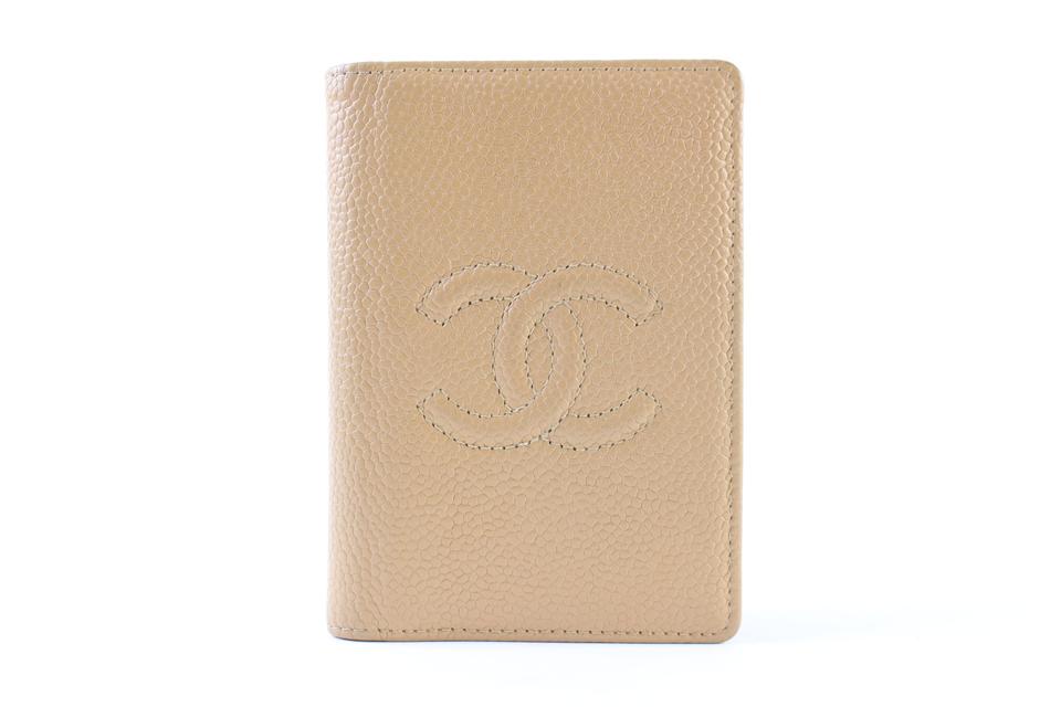 Chanel Beige Caviar Card Holder Wallet Case 226858