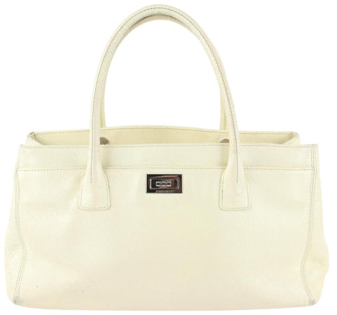 Chanel Ivory Caviar Leather Cerf Tote 3cc1108