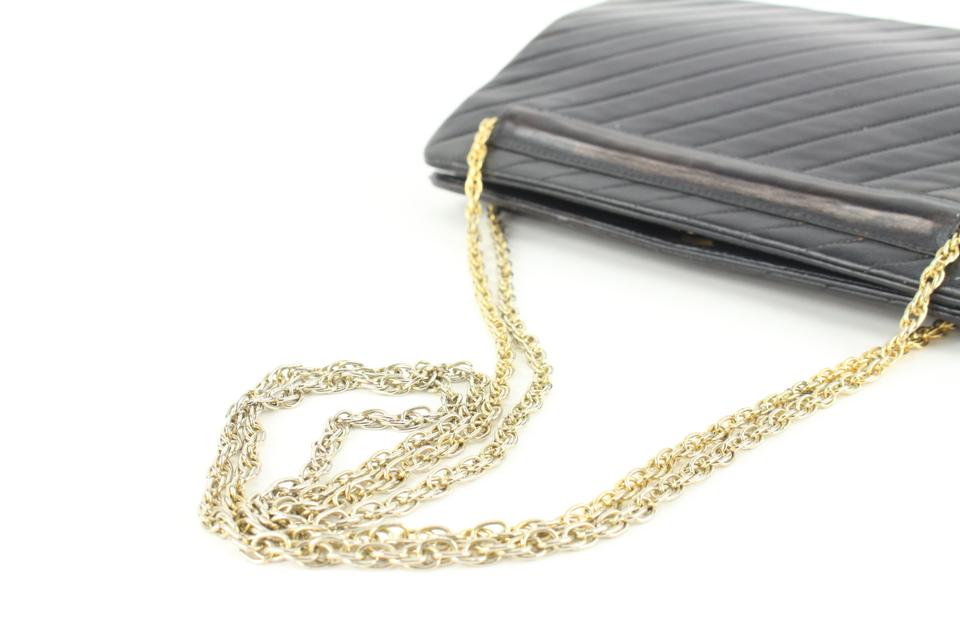 Chanel Black Chevron Leather Chain Bag 113ca57