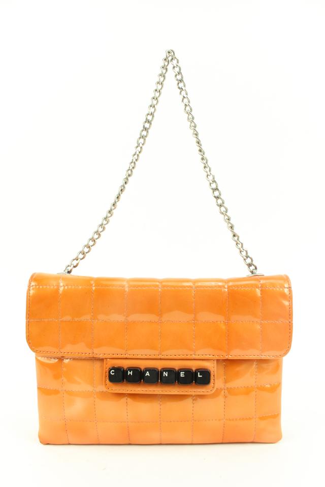 Chanel Orange Chocolate Bar Quilted Keyboard Chain Bag s210ck51