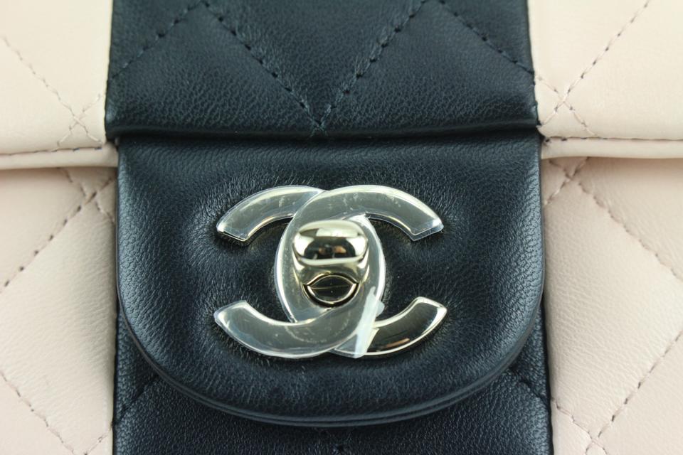 Chanel Mini Rectangular Flap Dark Beige Lambskin Silver Hardware