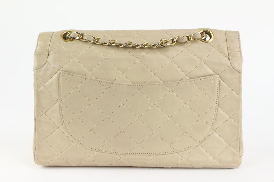 Timeless Chanel Classic Flap Bag with box , dustbag limited chevron Beige  Leather ref.223931 - Joli Closet