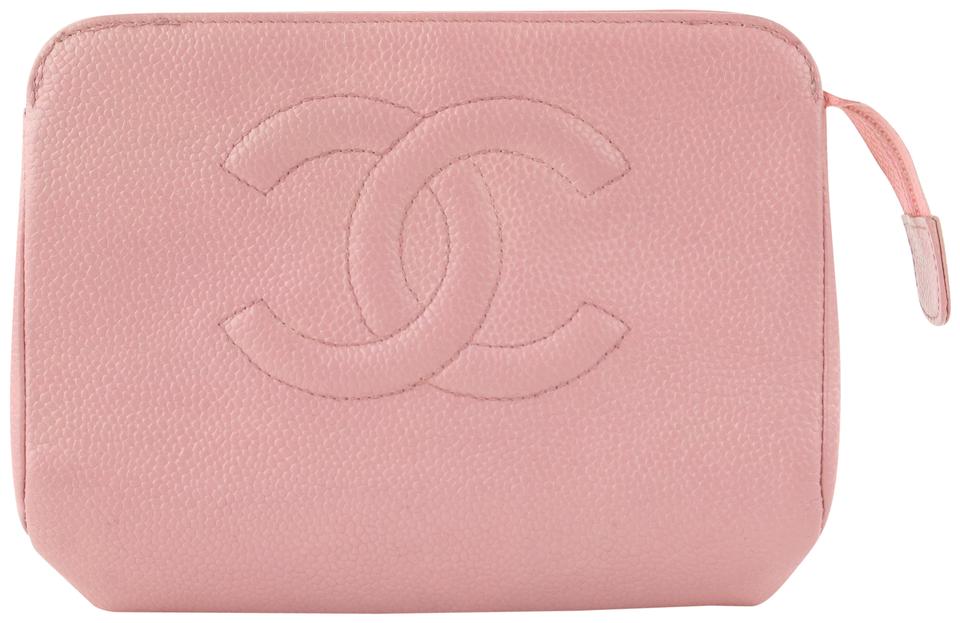 Chanel Curvy Cosmetic Pouch Quilted Caviar Small Black 17647249