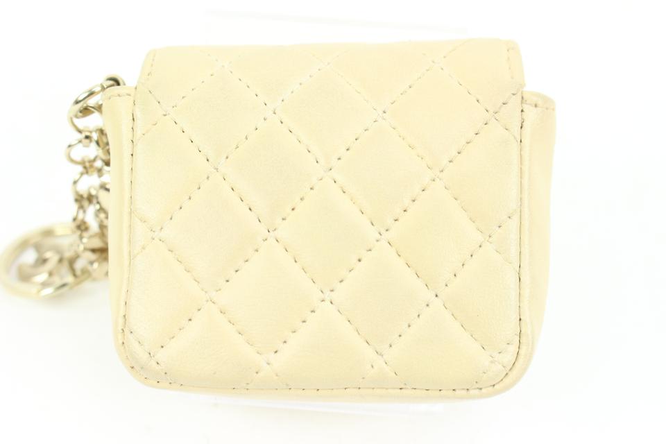 chanel quilted chain shoulder bag leather