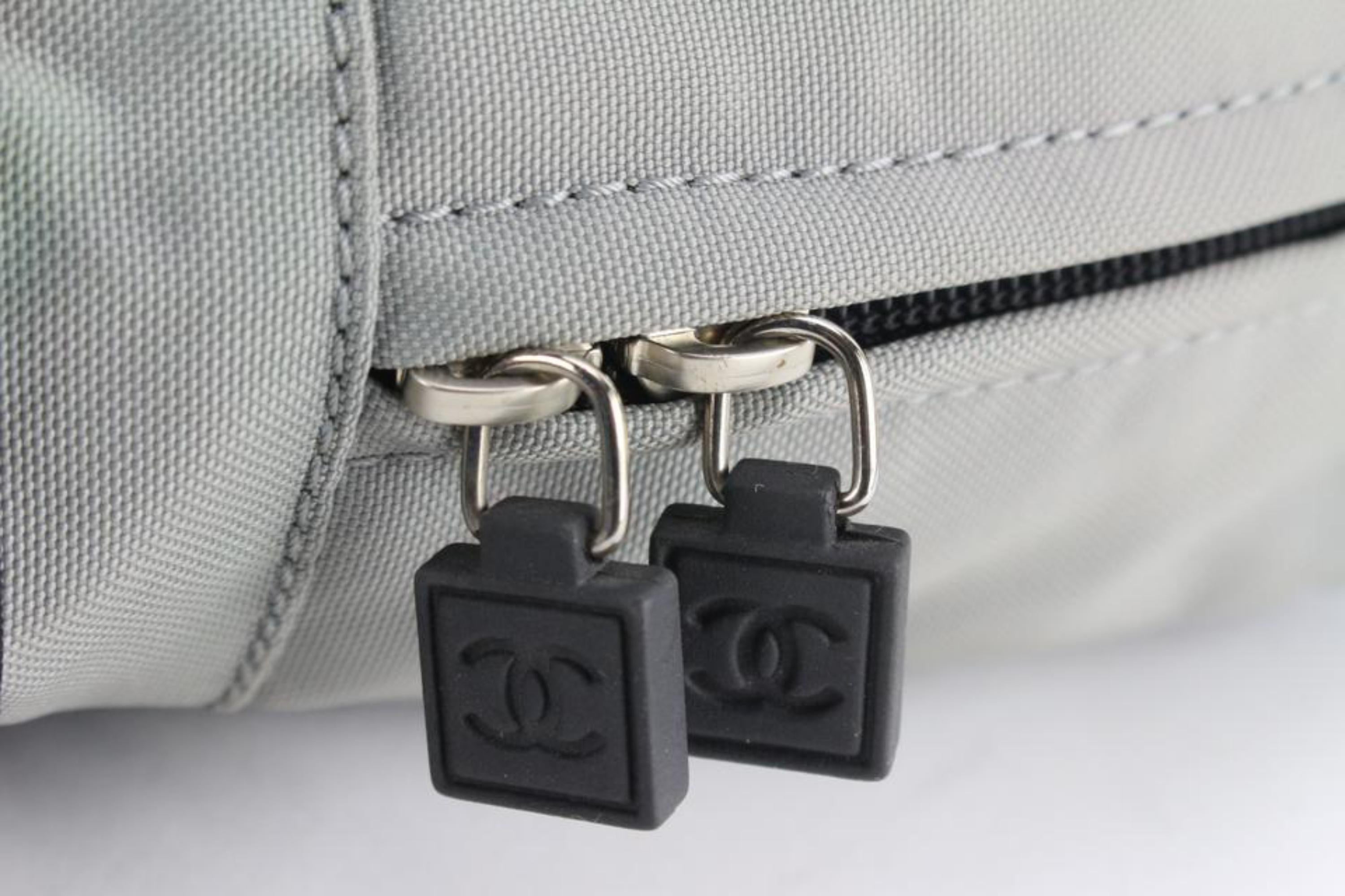 Chanel Rare Black x Grey Sports Logo Messenger Crossbody 61cc77s